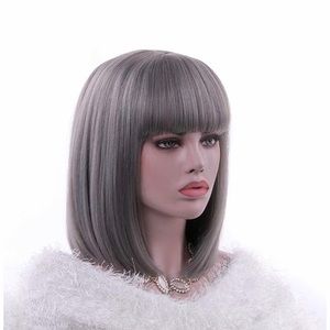 Synthetic Grey Wig